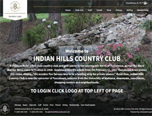 Tablet Screenshot of indianhillscountryclub.net